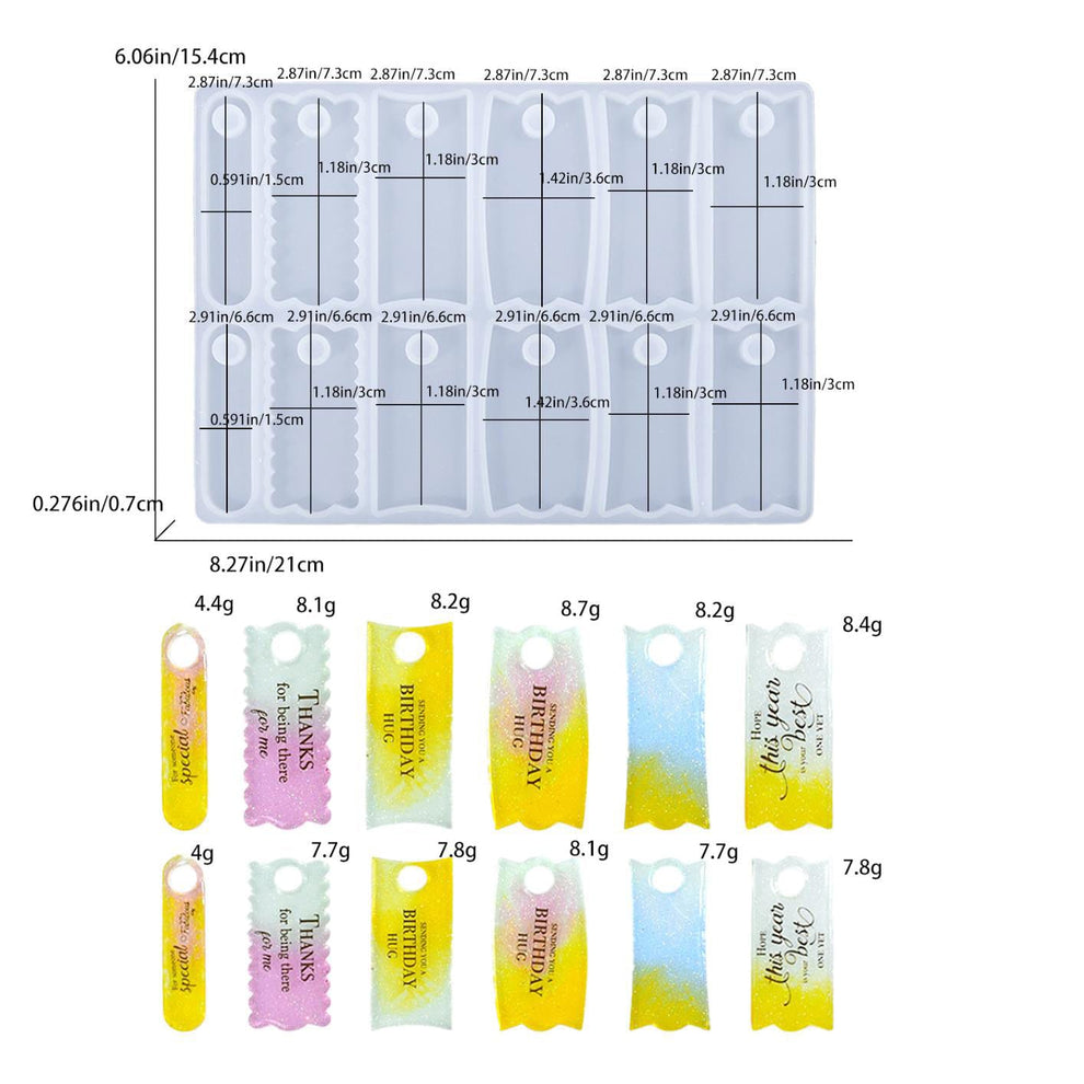 12 cavity nametag/keychain mould