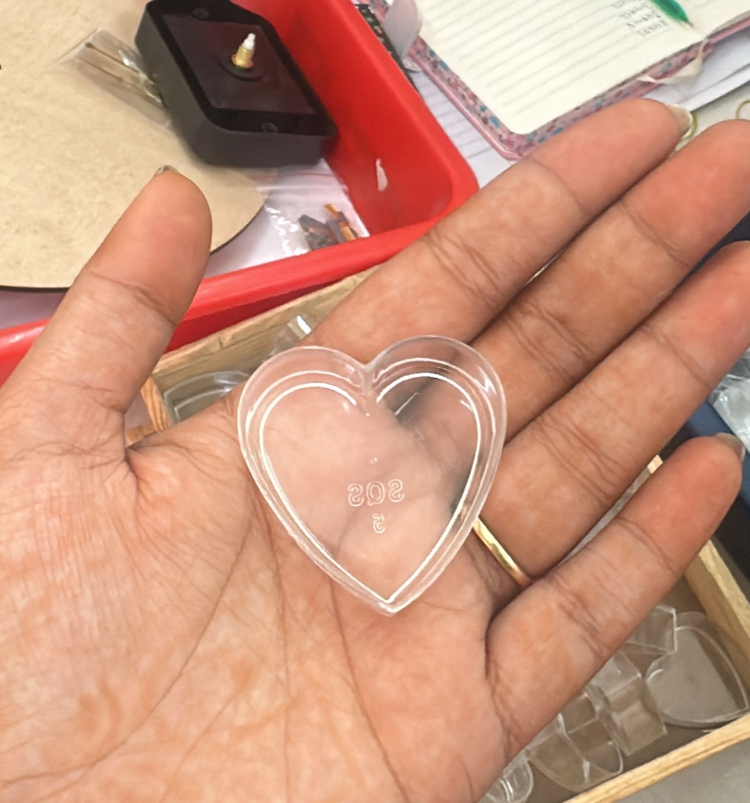 Polycup heart for candle