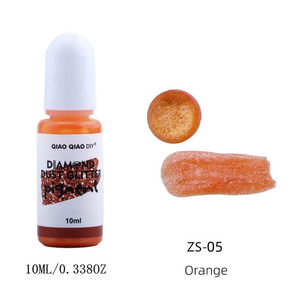 Diamond dust glitter pigment orange