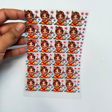 Little krishna peel off sticker sheet A6