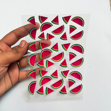 Watermelon peel off sticker sheet A6