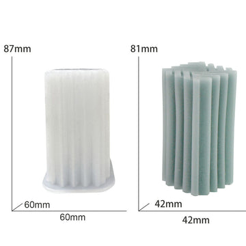 Square Striped candle mould