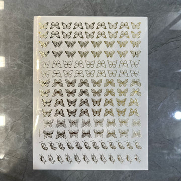 Gold embossed sheet butterfly