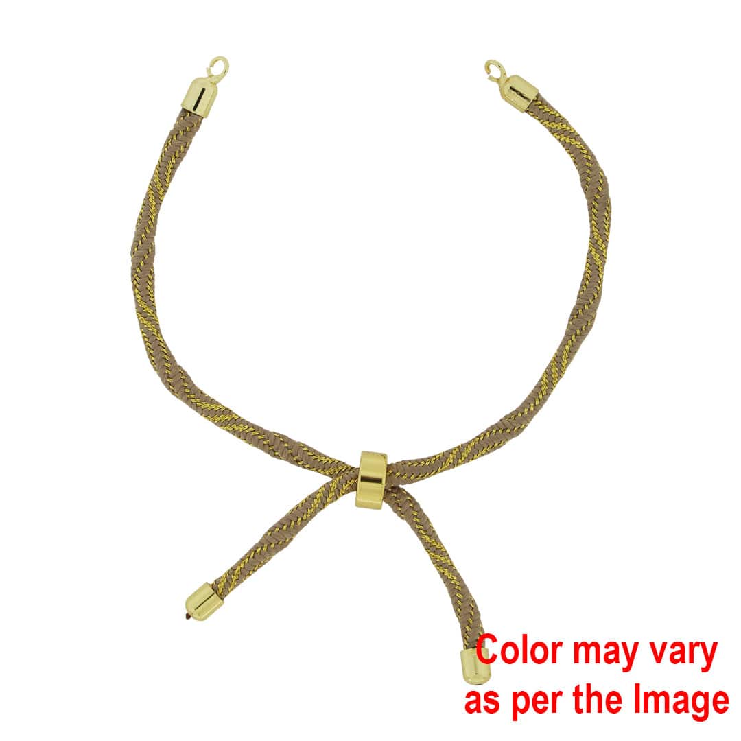 Gold Rope Bracelet With Adjustable Clasp 002