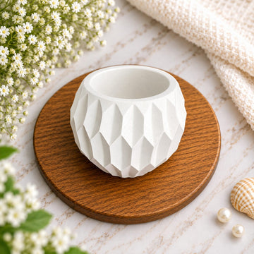 Geometric concrete jar B