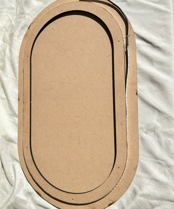 Oval light mdf base