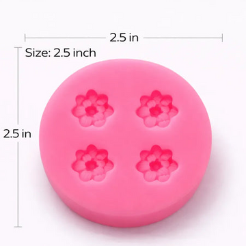 4 cavity Flower candle mould