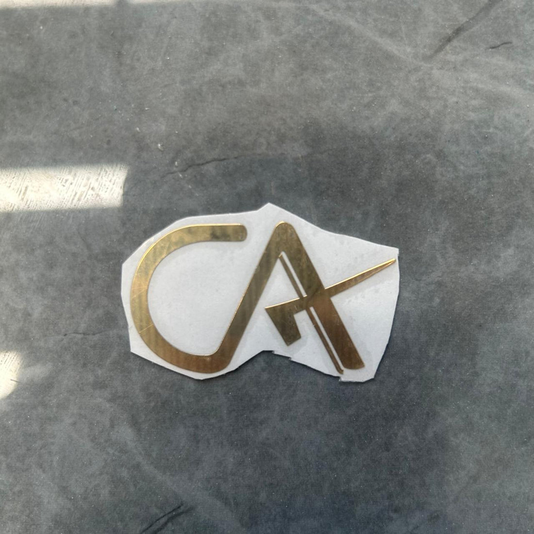 CA logo metal sticker