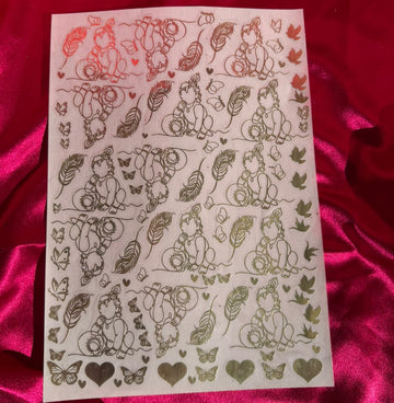 Krishna metal sticker sheet A4