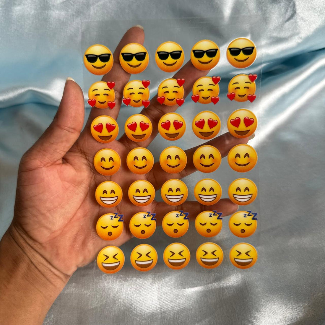 Emoji peel off sticker sheet 001