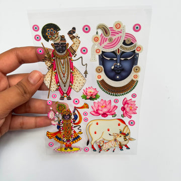 Shreeeathji peel off sticker sheet A6