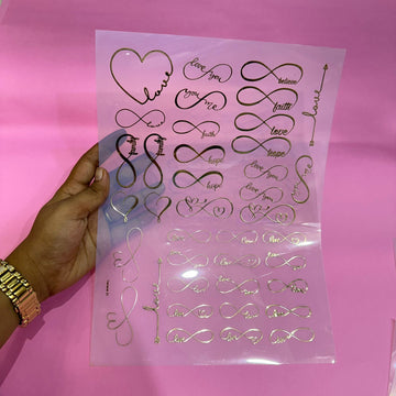 Infinity metal insert sheet A4