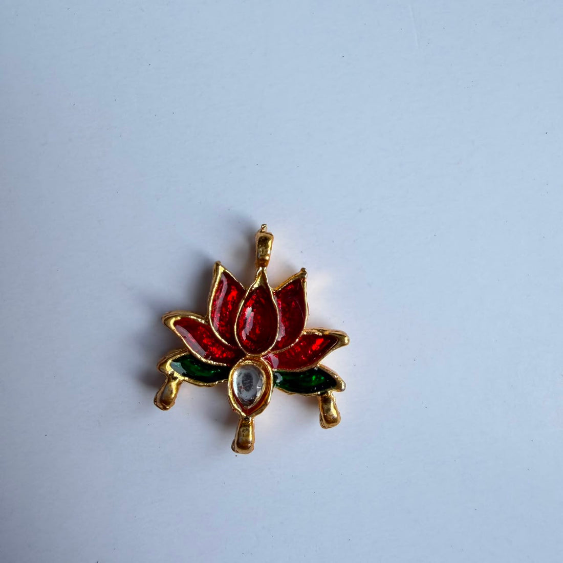Lotus kundan charm 003