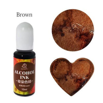 Alcohol ink brown