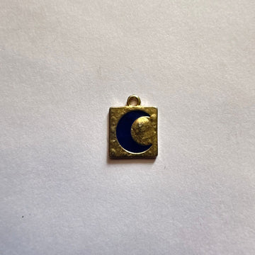 Square blue moon charm