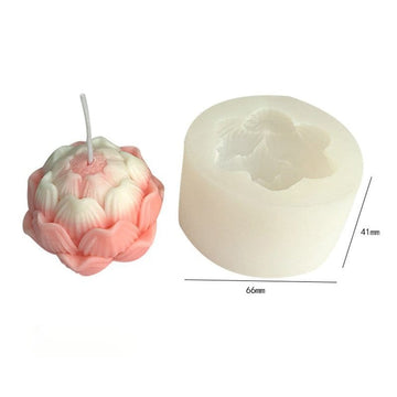 3d Lotus flower candle mould