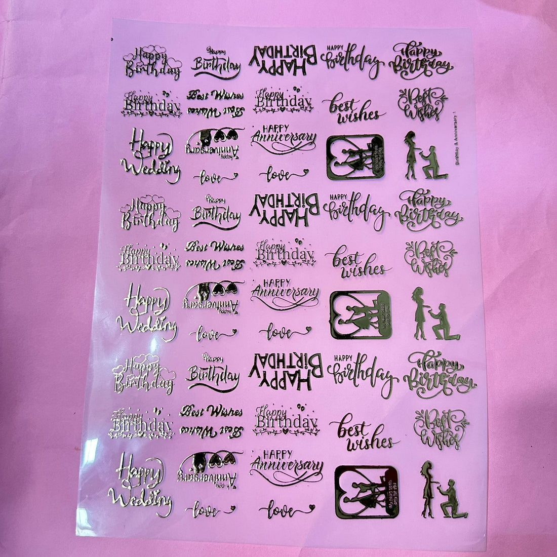 Wishes quotes metal insert sheet A4 002