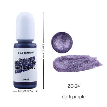 Diamond dust glitter pigment dark purple