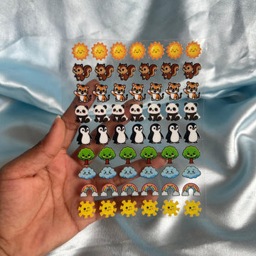 Cartoon peel off sticker sheet 002