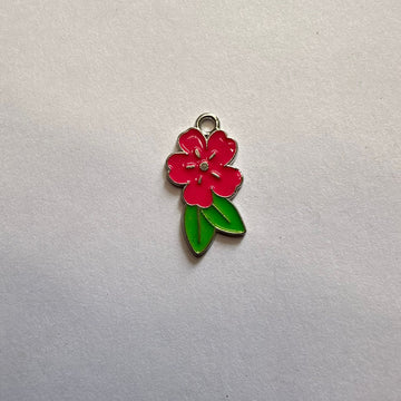 Pink flower charm