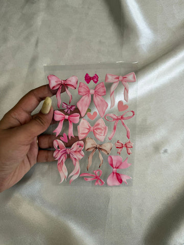 Bow peel off sticker