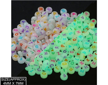 Radium alphabet beads