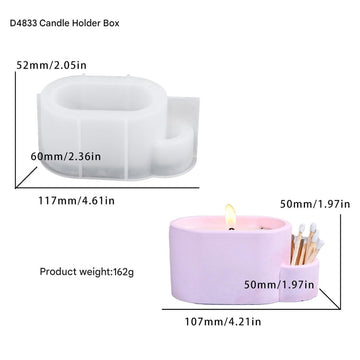 Oval Shape Candle Holder Mould