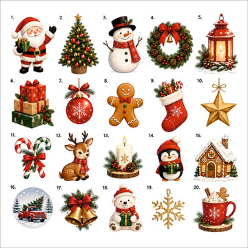 Christmas peel off sticker customise 001