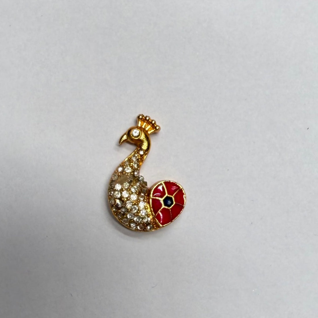Peacock kundan rakhi charm