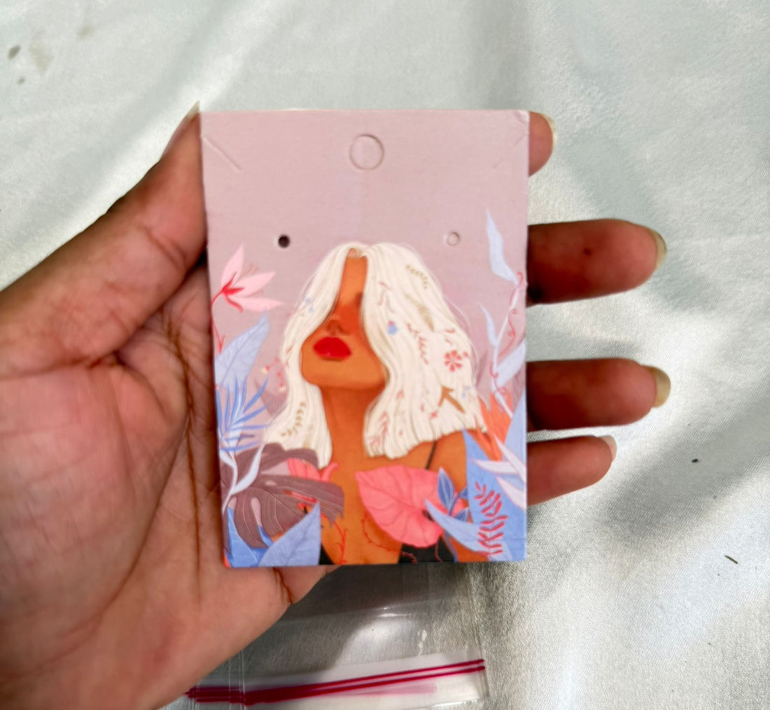 Jewellery packing card