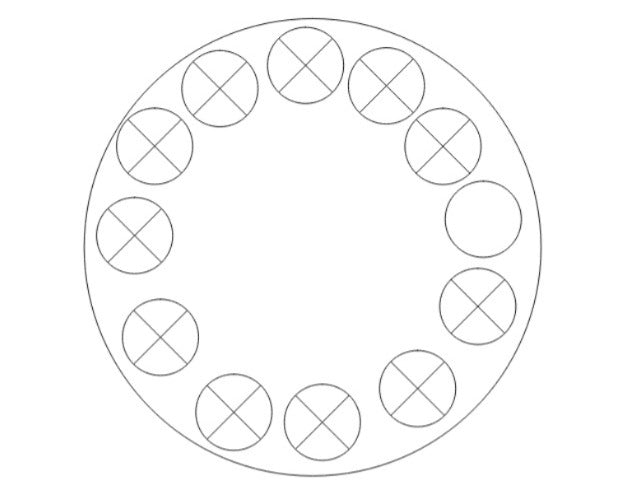 Round shape photo paper for clock