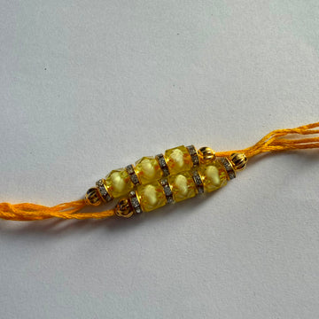 Ready Rakhi thread yellow 001