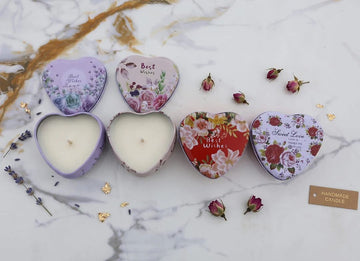 Heart shape love & Best wishes tin jar