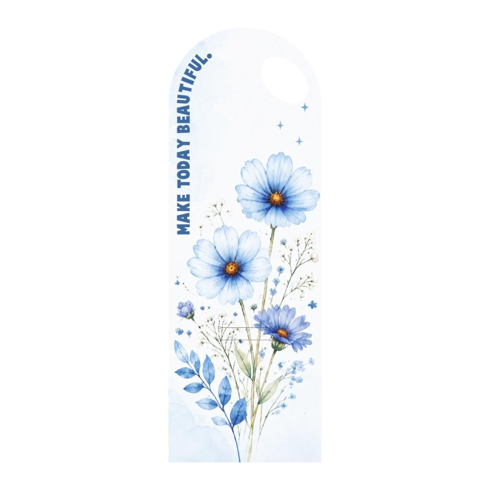 Blue Floral Bouquet Flower Card with Handle – Make Today Beautiful Design