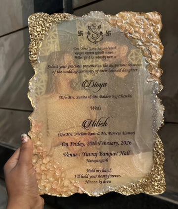 Photo with invitation details