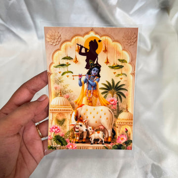 Krishna jarokha peel off sticker sheet A6