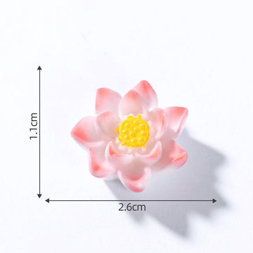 Red Lotus pond miniature(5 pcs)