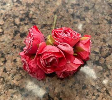 Shiny reddish pink flower