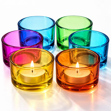 25ml glass tealight holder transparent