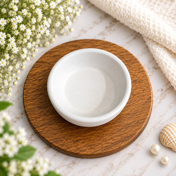 Round plate bowl candle holder