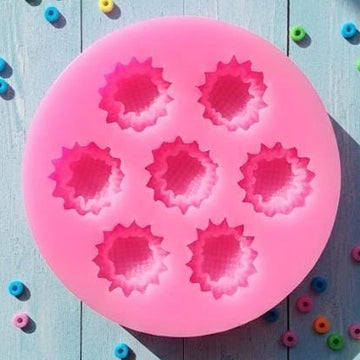 7 cavity flower candle mould 001