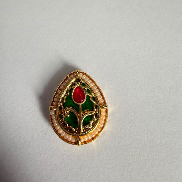 Drop Kundan rakhi charm 001