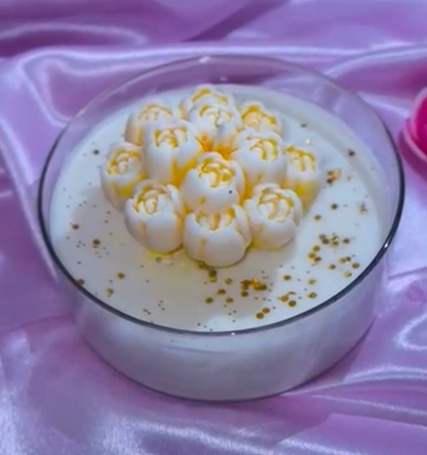 Big Tulip candle round bowl