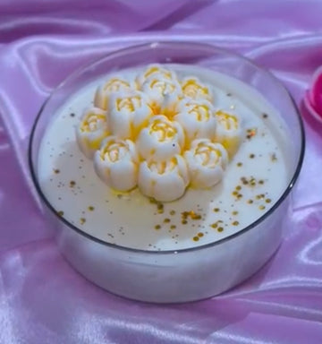 Big Tulip candle round bowl