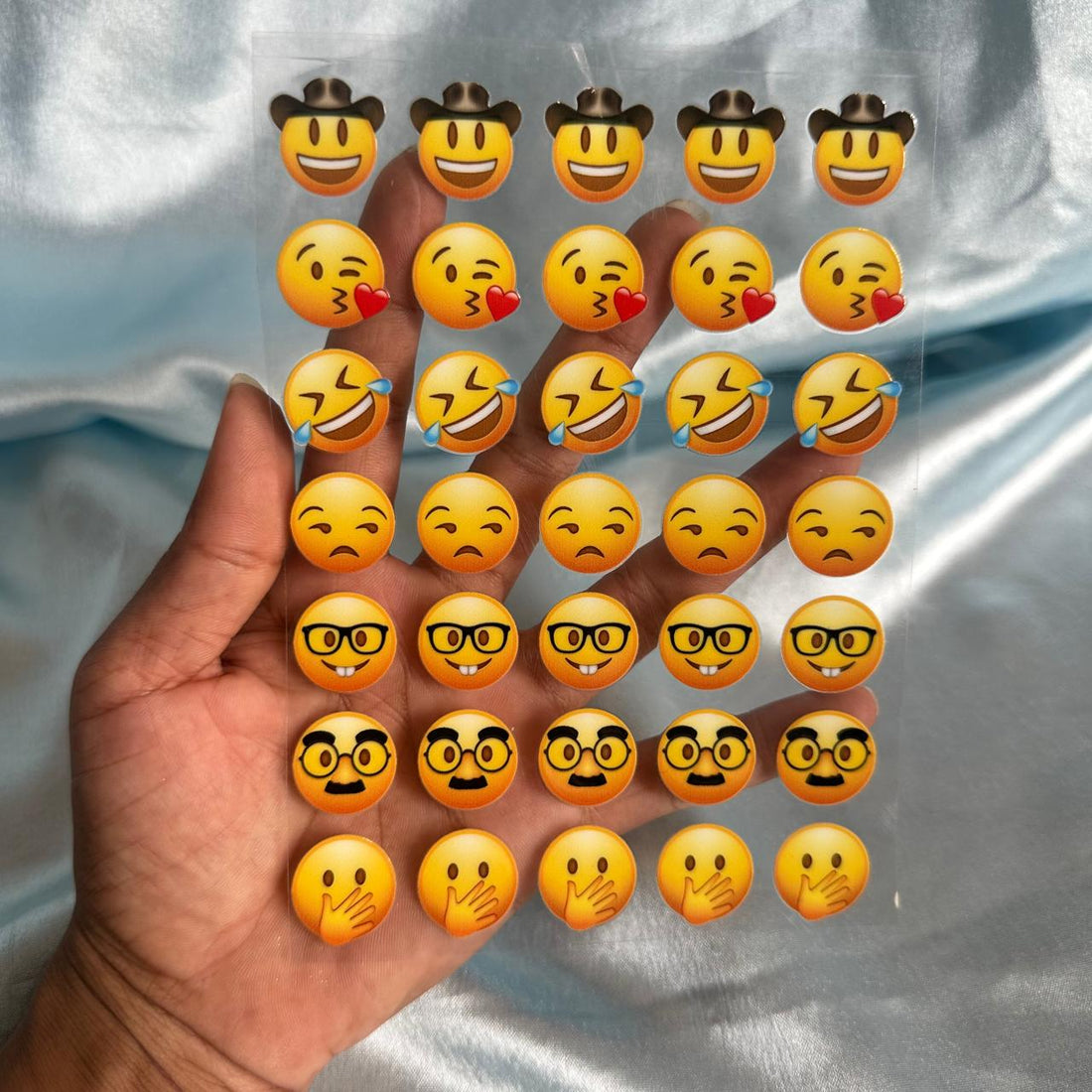 Emoji peel off sticker sheet 002