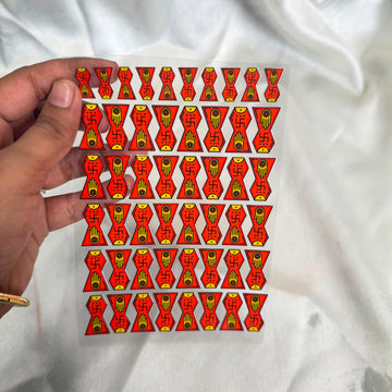 Jain logo peel off sticker sheet A6