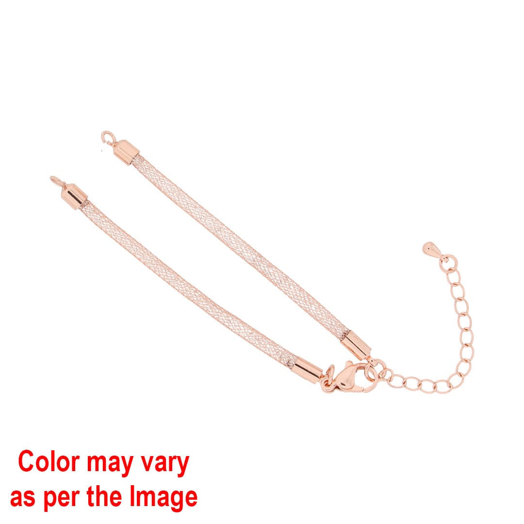 Mesh chain bracelet with diamond and adjustable clasp