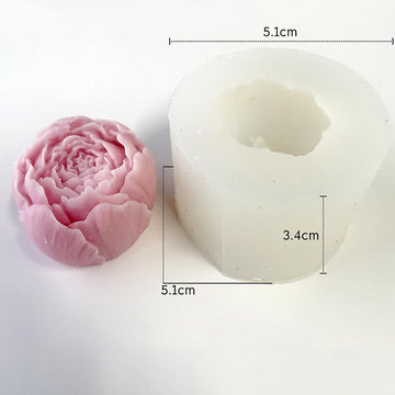 3d bud flower candle mould