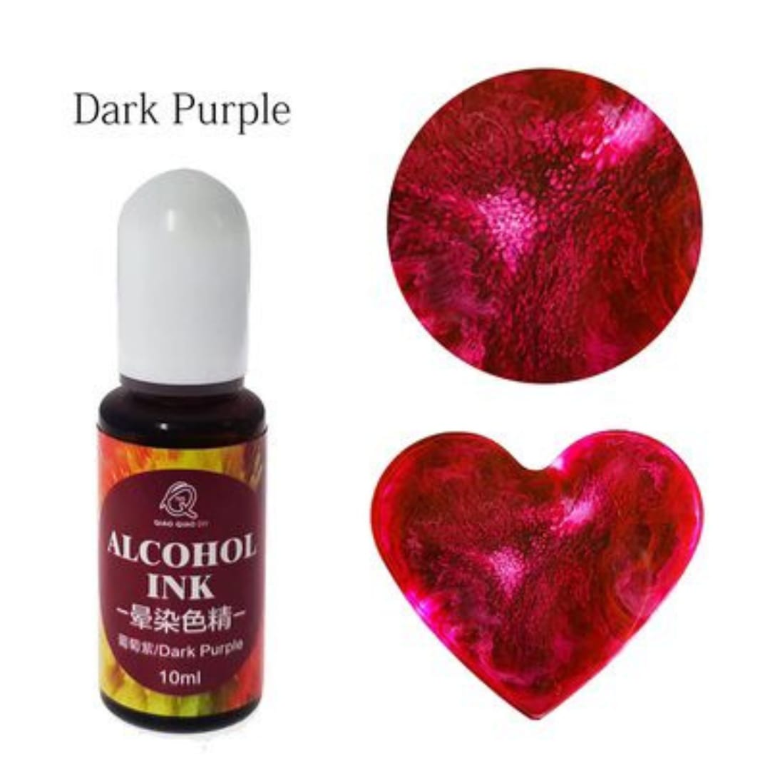 Alcohol ink dark purple