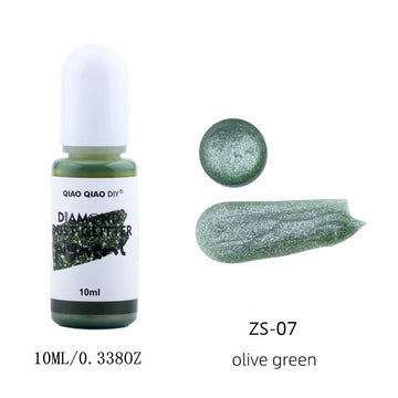 Diamond dust glitter pigment olive green